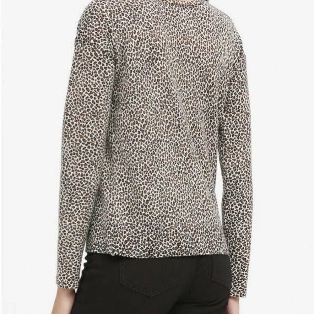 Banana Republic Merino lightweight WOOL sweater animal print XSMALL NEW